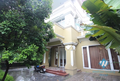 High quality class villa for rent with a huge garden for rent in Ciputra area, Tay Ho, Ha Noi