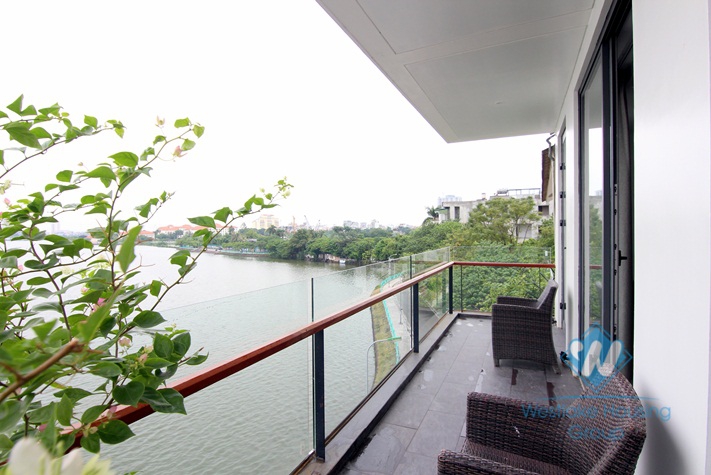 Lake view two bedrooms apartment for rent in Quang Khanh st, Tay Ho