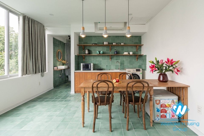 Super large light studio apartment for rent in Hoan Kiem.