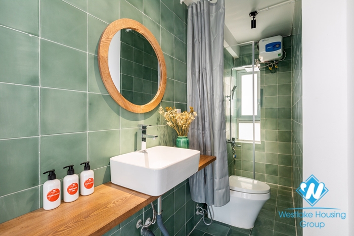 Super large light studio apartment for rent in Hoan Kiem.