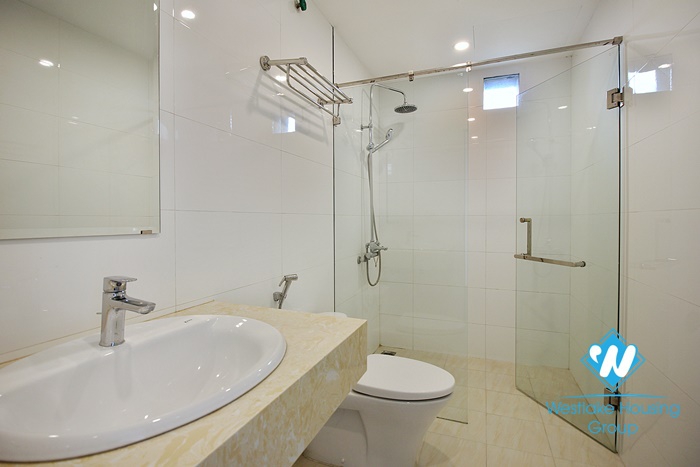 Lake view one bedroom apartment with huge balcony for rent in Dang Thai Mai, Tay Ho