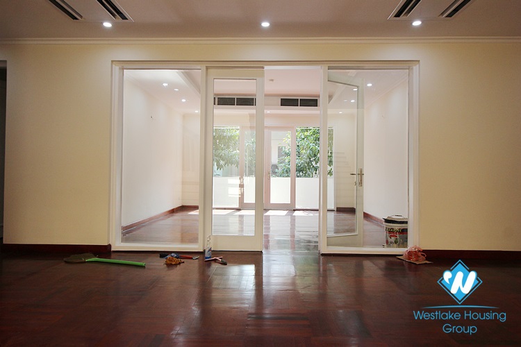 An ambassador villa with garden for rent in Ho Tay Villa Compound