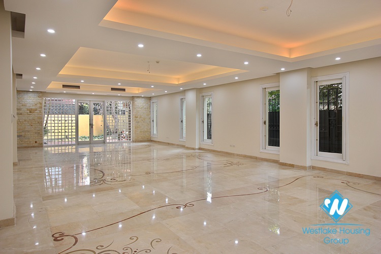 An ambassador villa with garden for rent in Ho Tay Villa Compound