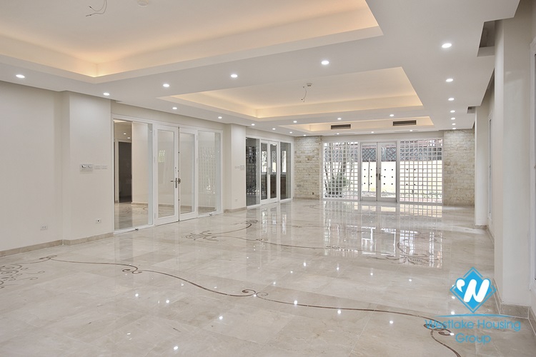 An ambassador villa with garden for rent in Ho Tay Villa Compound