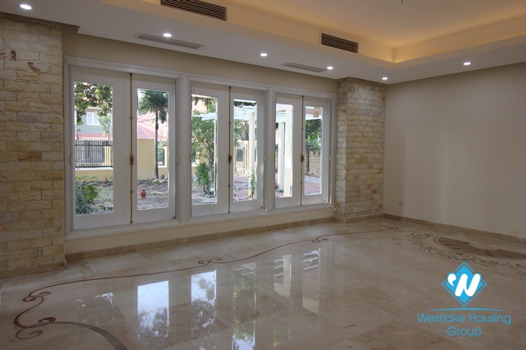 An ambassador villa with garden for rent in Ho Tay Villa Compound