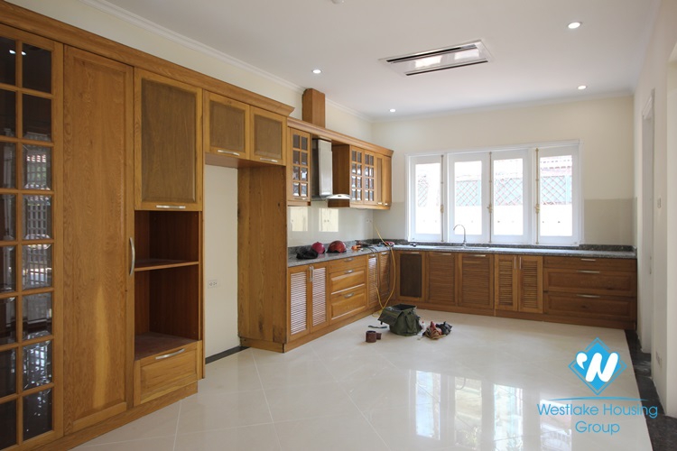 An ambassador villa with garden for rent in Ho Tay Villa Compound