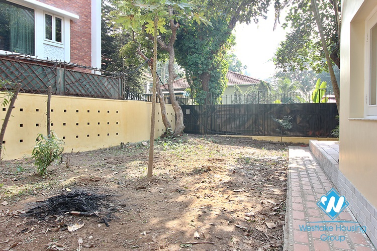 An ambassador villa with garden for rent in Ho Tay Villa Compound