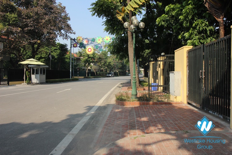 An ambassador villa with garden for rent in Ho Tay Villa Compound