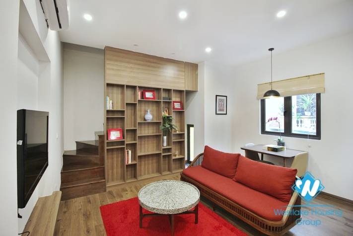 A unique 1 bedroom  duplex apartment with high quality furniture for rent in Tay Ho