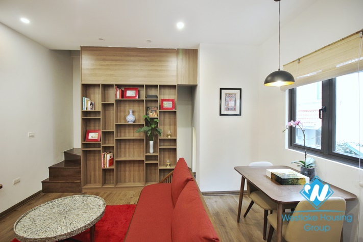 A unique 1 bedroom  duplex apartment with high quality furniture for rent in Tay Ho