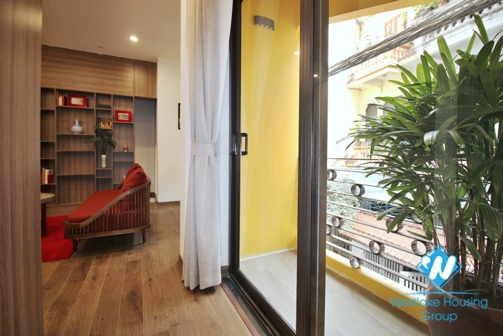 A unique 1 bedroom  duplex apartment with high quality furniture for rent in Tay Ho
