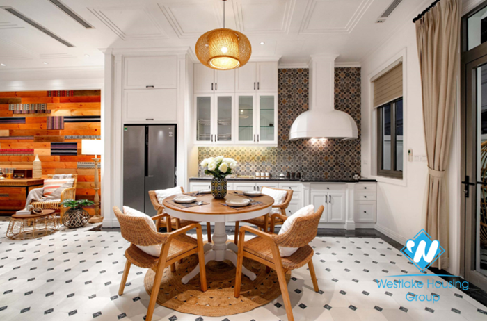 Exquisite design townhouse for remt in Vinhome Harmony Long Bien