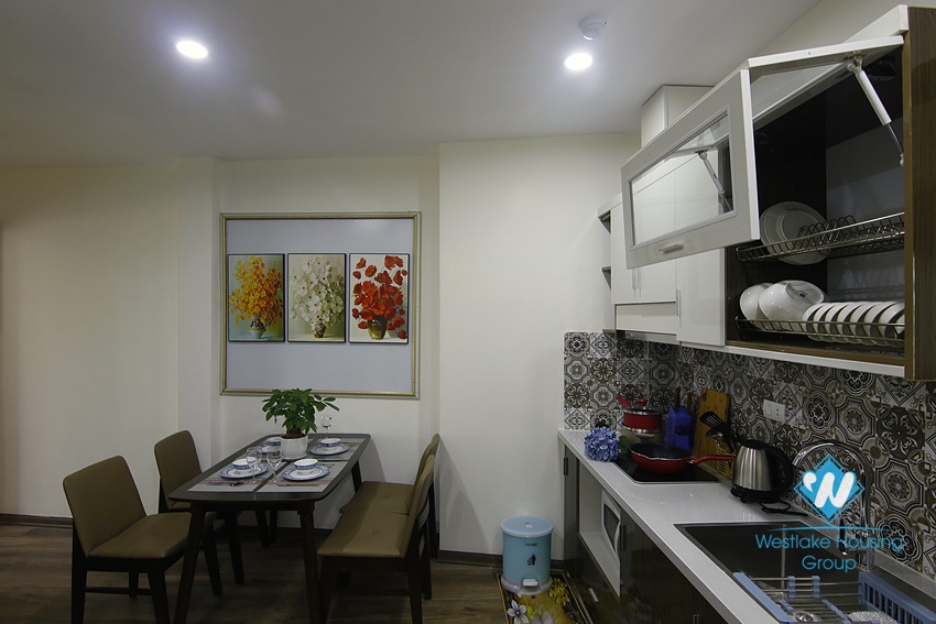 A furnished 2 bedrooms apartment for rent in Dao Tan, Ba Dinh