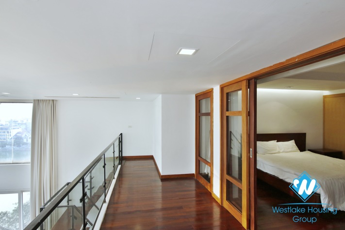 Fabulous lake view duplex apartment for rent in West lake area, Tay Ho, Hanoi, Vietnam