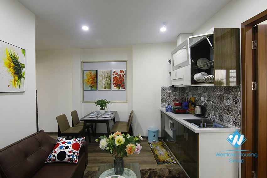 A furnished 2 bedrooms apartment for rent in Dao Tan, Ba Dinh