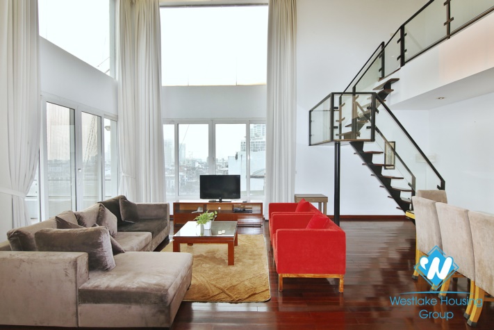 Fabulous lake view duplex apartment for rent in West lake area, Tay Ho, Hanoi, Vietnam