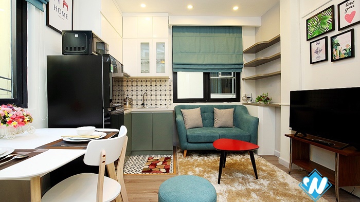 A cozy one bedroom apartment for rent in Ong Ich Khiem, Ba Dinh