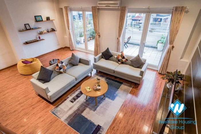Three bedroom duplex apartment for rent in Hanoi Old Quarter.