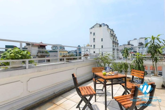 Three bedroom duplex apartment for rent in Hanoi Old Quarter.