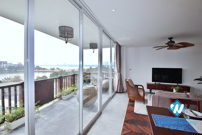 Gorgeous 3 bedroom apartment with lake view in Dang thai mai, Tay ho, Ha noi