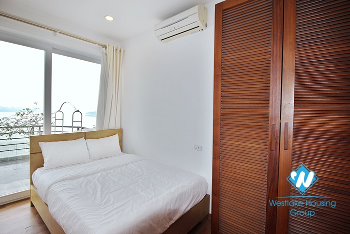 Large 2 bedroom lake view apartment available for rent in Tay Ho district, Hanoi