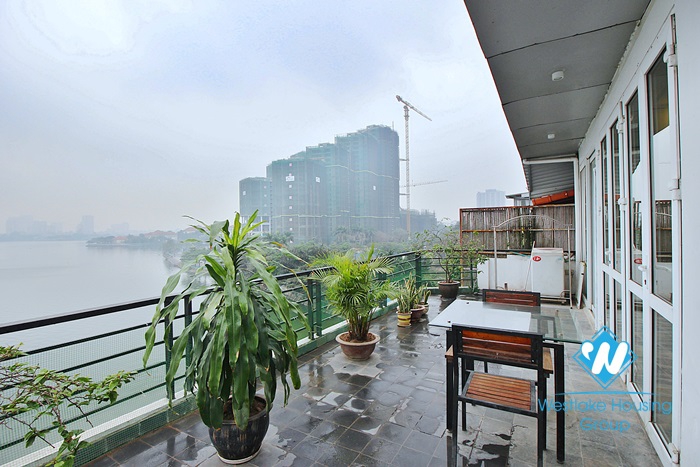 Large 2 bedroom lake view apartment available for rent in Tay Ho district, Hanoi