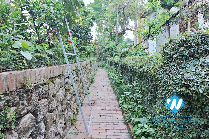 Ancient architecture villa with huge garden for rent in Tay Ho District