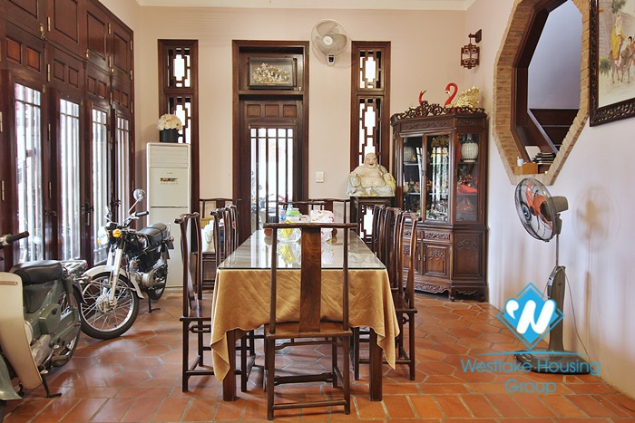 Ancient architecture villa with huge garden for rent in Tay Ho District