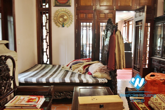 Ancient architecture villa with huge garden for rent in Tay Ho District