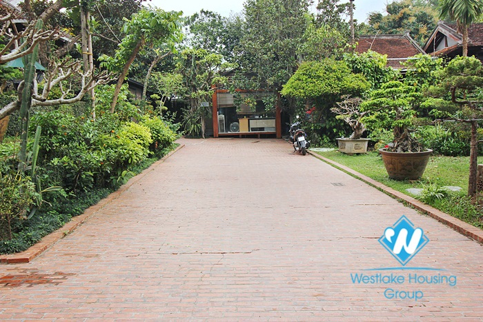 Ancient architecture villa with huge garden for rent in Tay Ho District