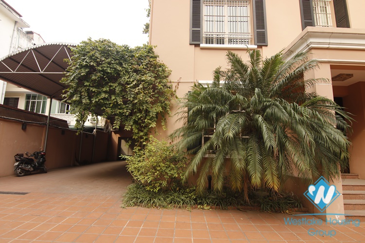 Spacious unfurnished house for rent in Le Hong Phong, Ba Dinh, Ha Noi