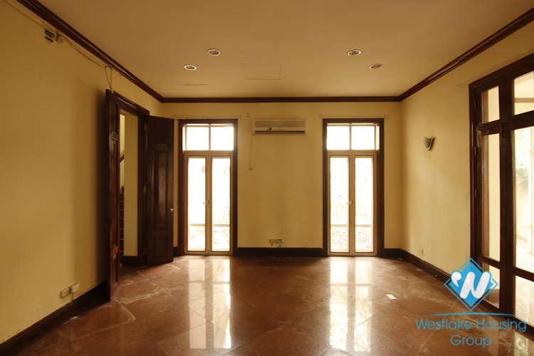 Spacious unfurnished house for rent in Le Hong Phong, Ba Dinh, Ha Noi