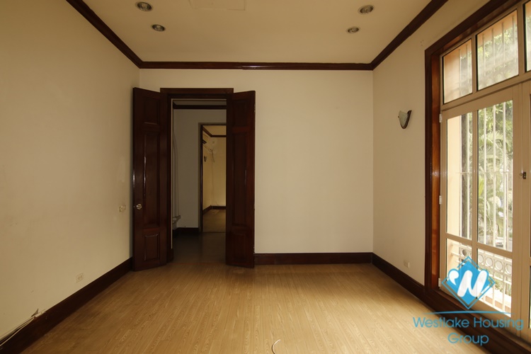 Spacious unfurnished house for rent in Le Hong Phong, Ba Dinh, Ha Noi