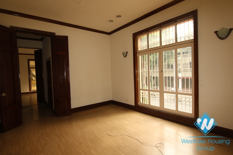 Spacious unfurnished house for rent in Le Hong Phong, Ba Dinh, Ha Noi