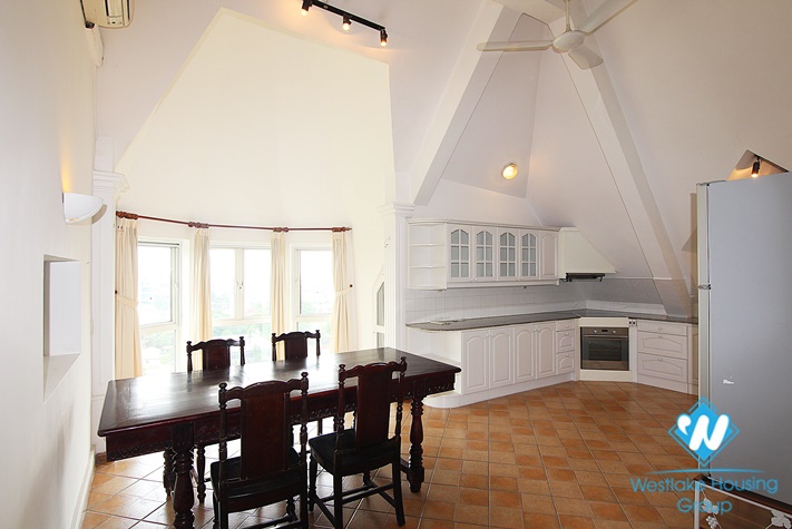Top floor-breaking view 1+ beroom apartment for rent on Xuan Dieu street