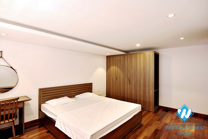 Stunning top floor one bedroom apartment for rent in Yen Phu village 