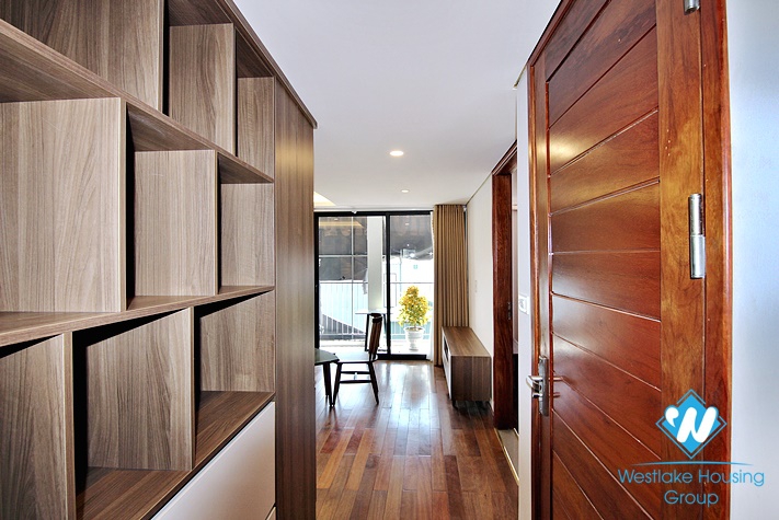 Stunning top floor one bedroom apartment for rent in Yen Phu village 
