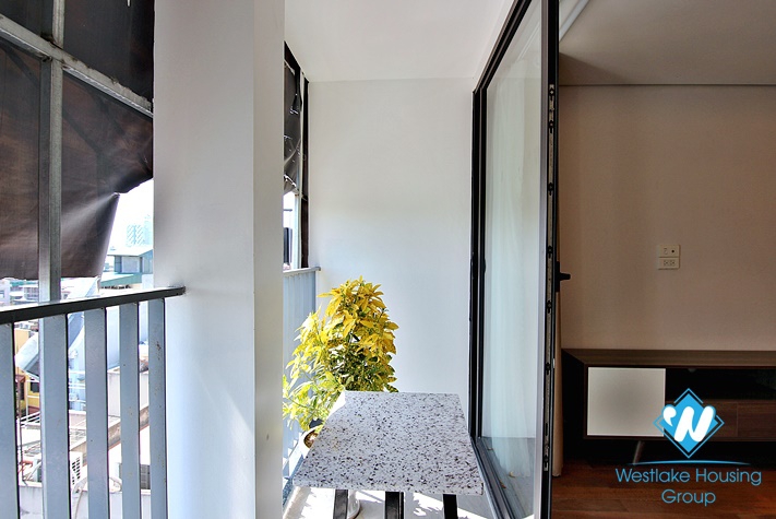 Stunning top floor one bedroom apartment for rent in Yen Phu village 