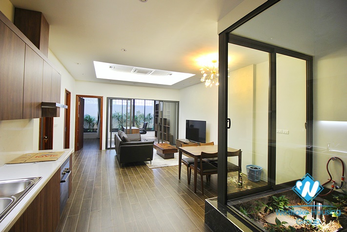  A new high quality  apartment on the ground floor for rent on Au Co, Tay ho
