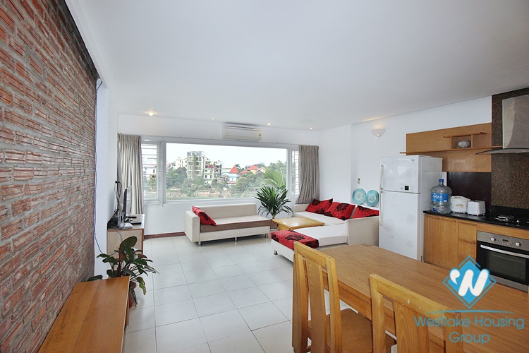Lake view 02 bedrooms apartment in Au Co st, Tay Ho, Hanoi 