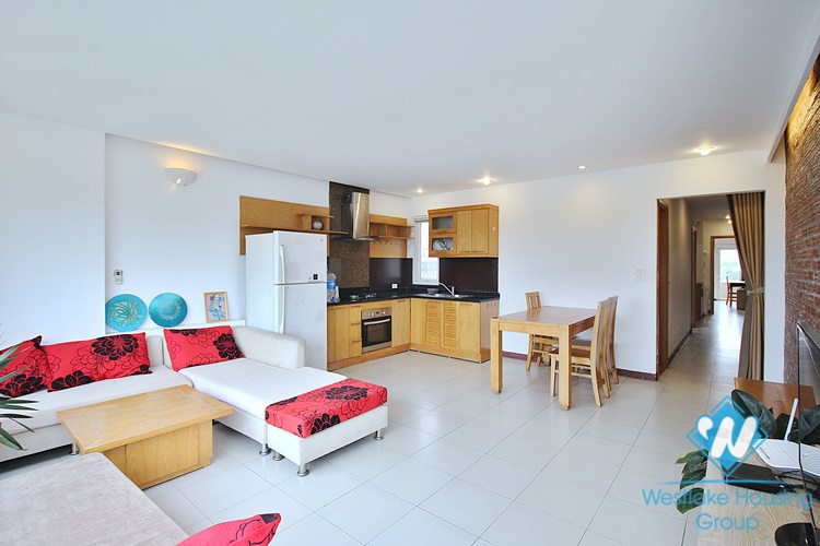 Lake view 02 bedrooms apartment in Au Co st, Tay Ho, Hanoi 