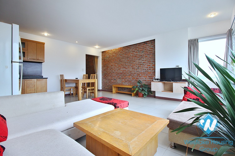 Lake view 02 bedrooms apartment in Au Co st, Tay Ho, Hanoi 