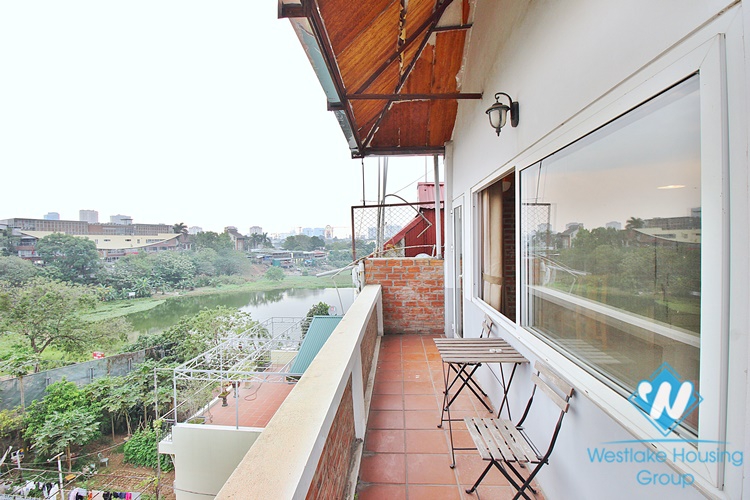 Lake view 02 bedrooms apartment in Au Co st, Tay Ho, Hanoi 