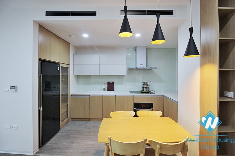 Morden and bright two bedrooms apartment for rent in Tay Ho area