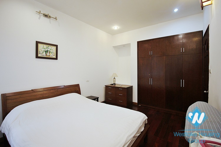 Serviced apartment with backyard for rent in Xuan Dieu street, Tay Ho