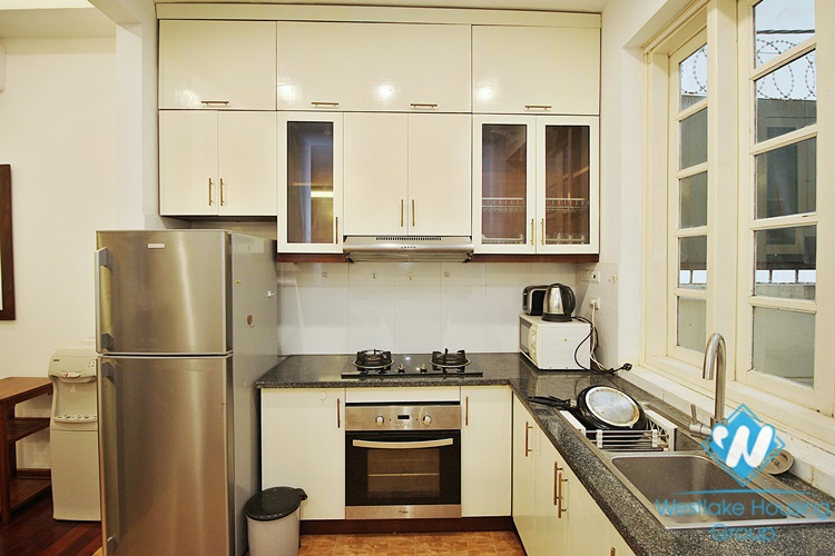 Serviced apartment with backyard for rent in Xuan Dieu street, Tay Ho