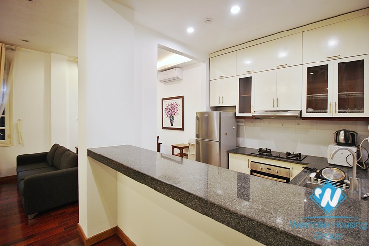 Serviced apartment with backyard for rent in Xuan Dieu street, Tay Ho