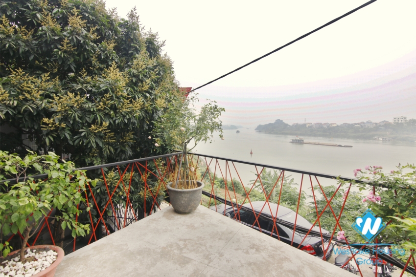 Riverside two bedroom house for rent in Ngoc Thuy Long Bien