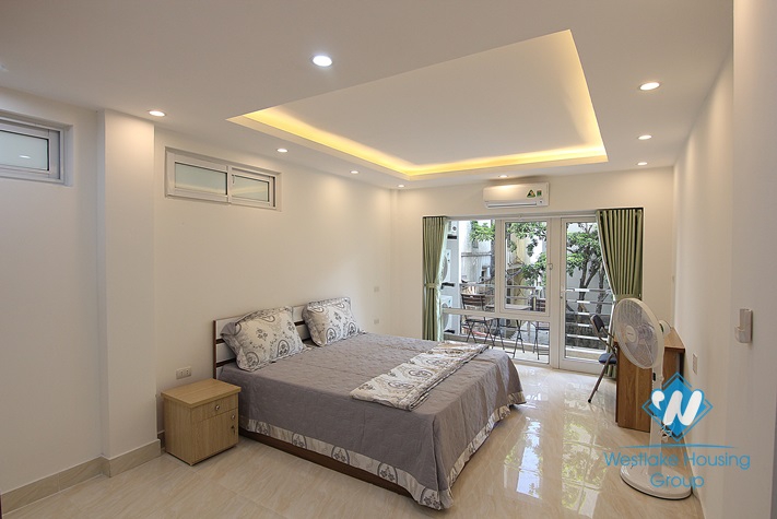 One bedroom apartment with long balcony for rent in Au Co st, Tay Ho