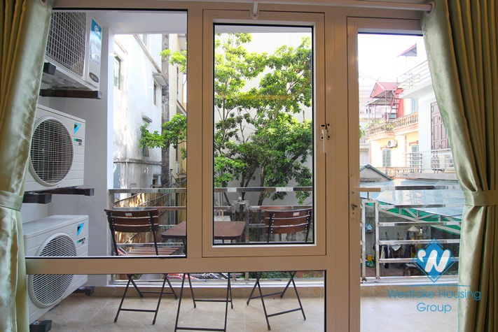 One bedroom apartment with long balcony for rent in Au Co st, Tay Ho